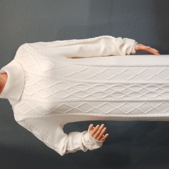 Show Me Your MuMu Montreal Midi Dress Cable Knit Long Color Cream Cable Knit - Picture 1 of 16